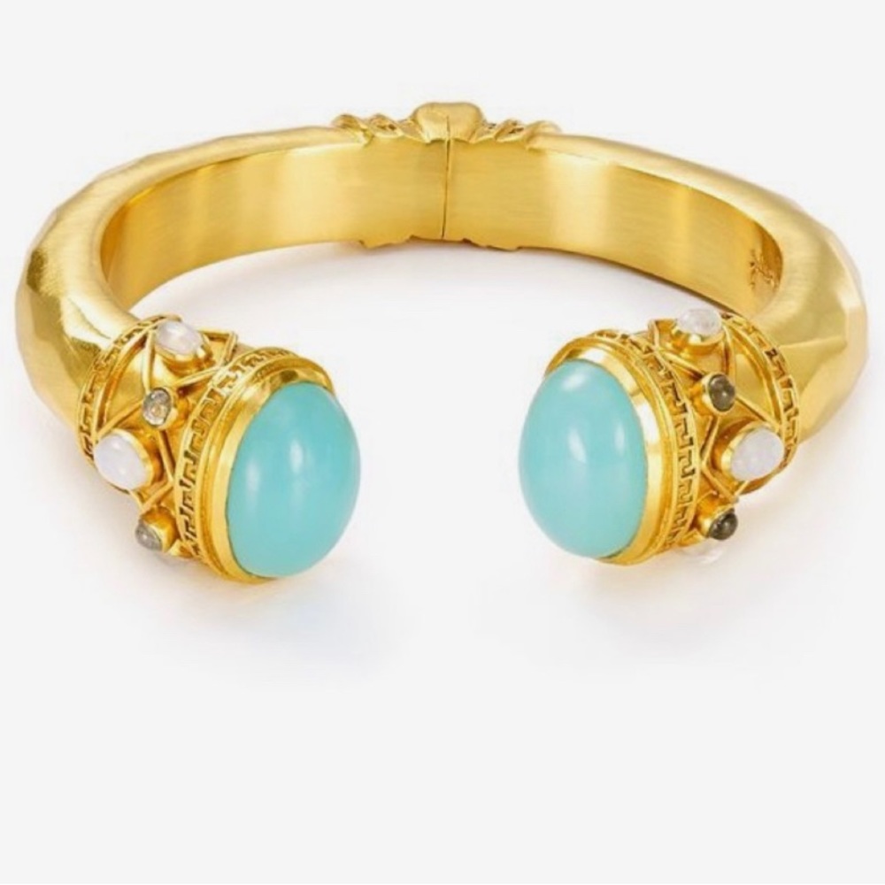 Julie Vos NWT AUTHENTIC Luxury Vintage RARE Chalcedony Hinge Cuff/bracelet